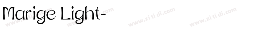 Marige Light字体转换